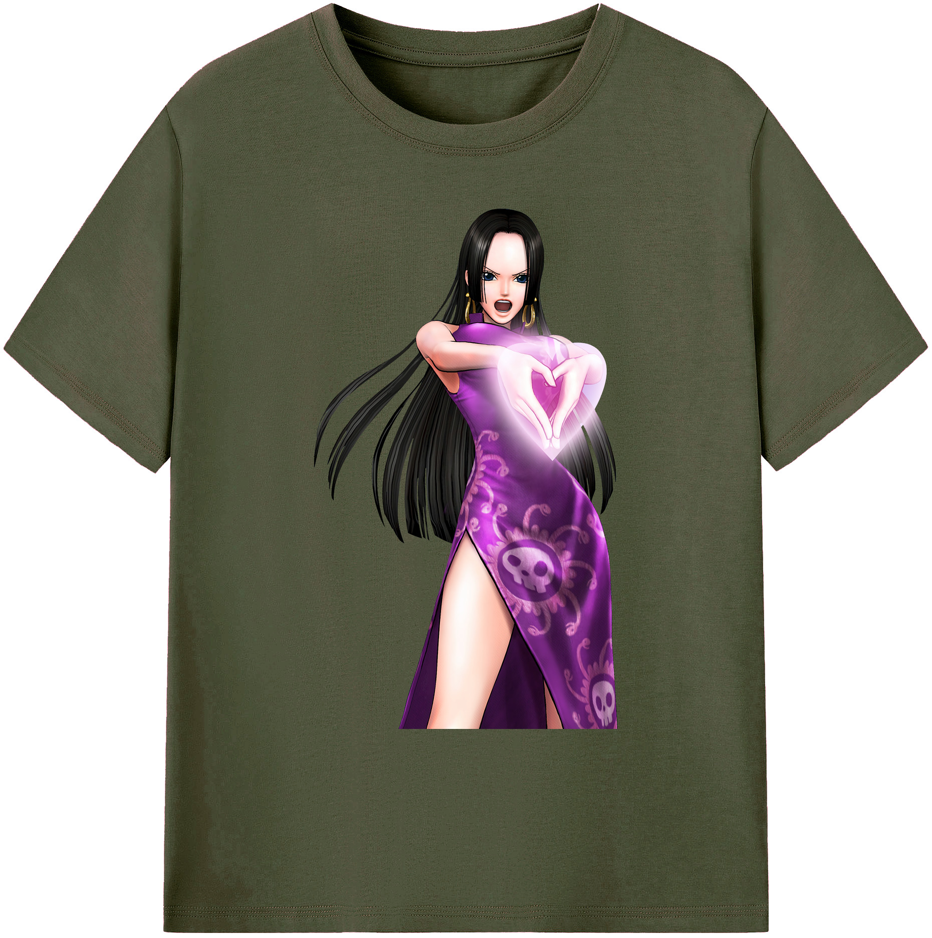 ワンピース ボア・ハンコック ONE PIECE Boa·Hancock 綿100％ メンズ半袖Tシャツ｜肌触りやわらか＆通気性